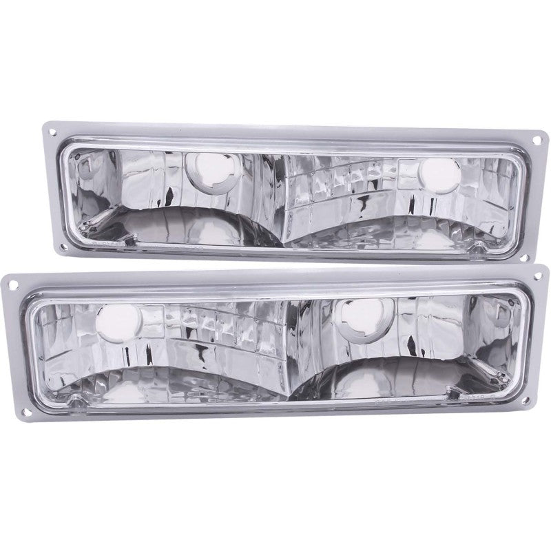 ANZO 1988-1998 Chevrolet C1500 Euro Parking Lights Chrome ANZO Lights Corner  AXOPROS