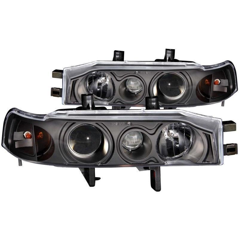 ANZO 1990-1993 Honda Accord Projector Headlights w/ Halo Black 1pc ANZO Headlights AXOPROS