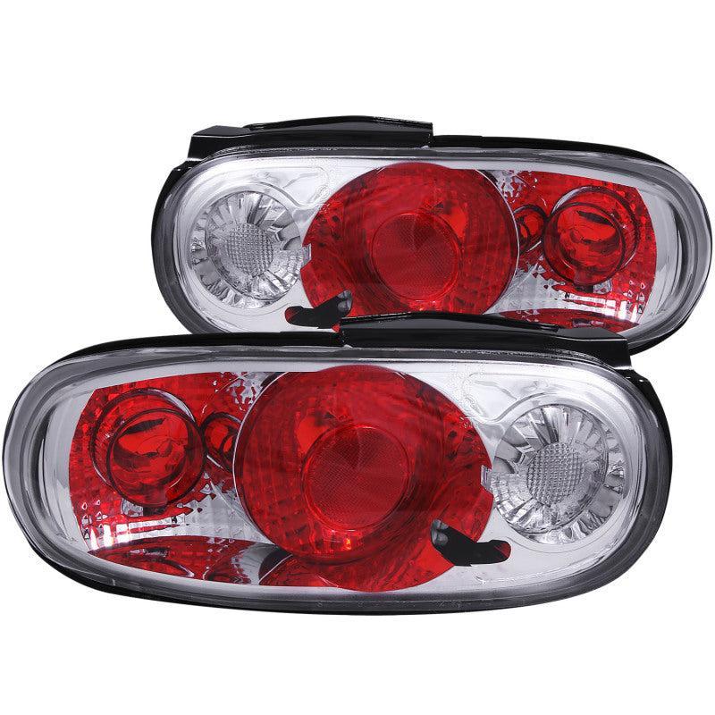 ANZO 1990-1997 Mazda Miata Taillights Chrome ANZO Tail Lights  AXOPROS