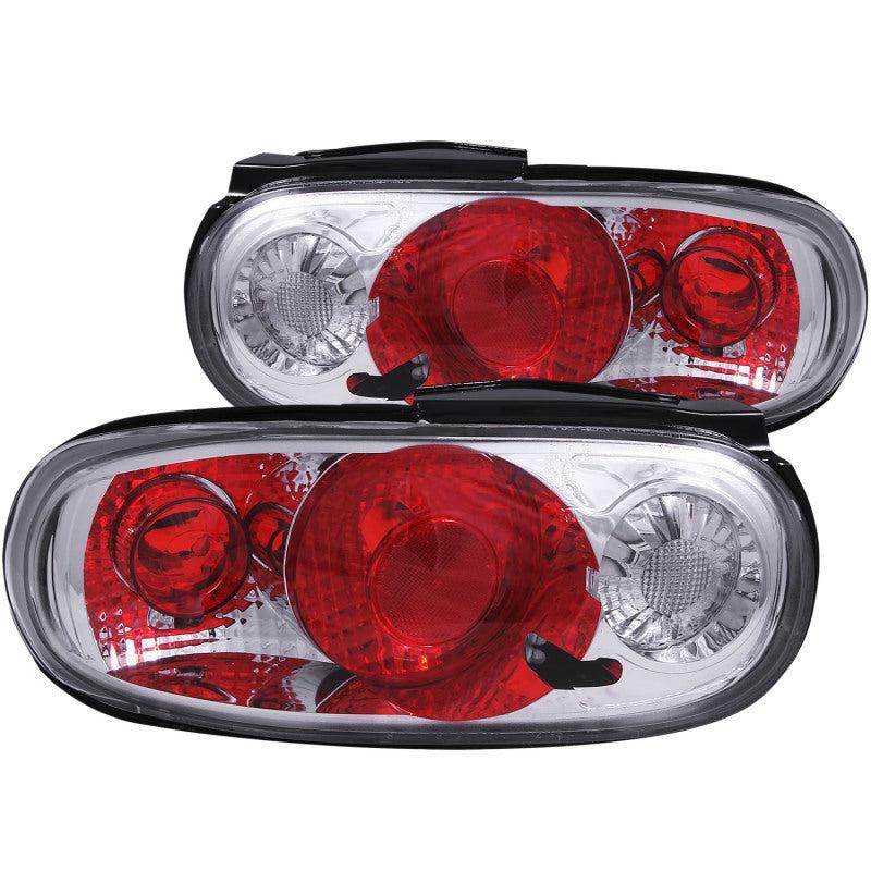 ANZO 1990-1997 Mazda Miata Taillights Chrome ANZO Tail Lights  AXOPROS