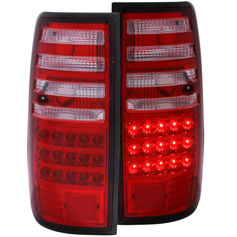 ANZO 1991-1997 Toyota Land Cruiser Fj LED Taillights Red/Clear ANZO Tail Lights AXOPROS