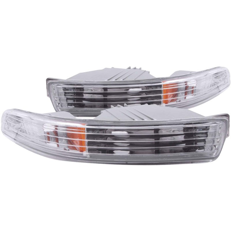 ANZO 1994-1997 Acura Integra Euro Parking Lights Chrome w/ Amber Reflector ANZO Lights Corner  AXOPROS