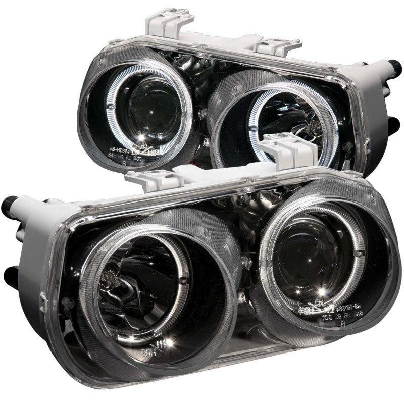 ANZO 1994-1997 Acura Integra Projector Headlights w/ Halo Black ANZO Headlights AXOPROS