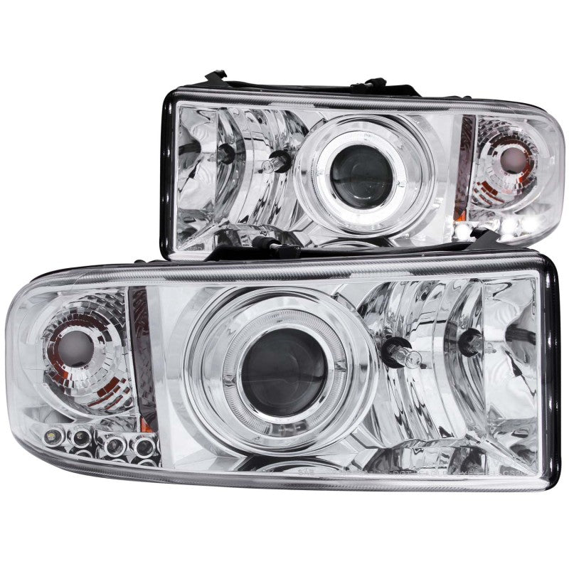 ANZO 1994-2001 Dodge Ram Projector Headlights w/ Halo Chrome ANZO Headlights AXOPROS