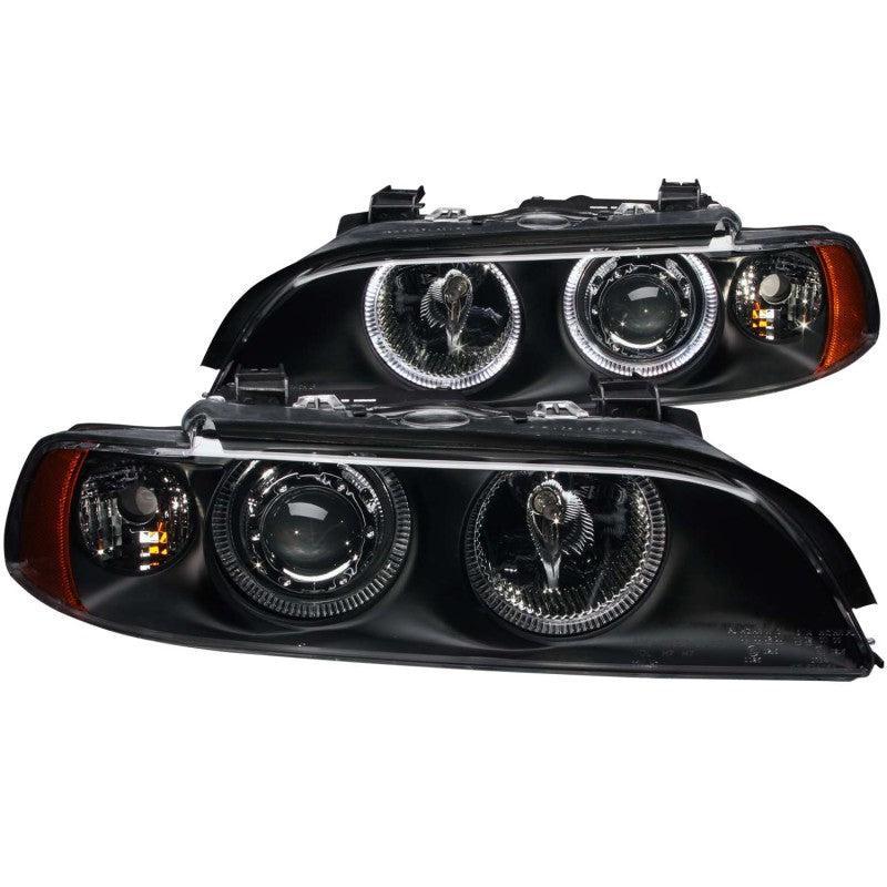 ANZO 1997-2001 BMW 5 Series Projector Headlights w/ Halo Black ANZO Headlights AXOPROS
