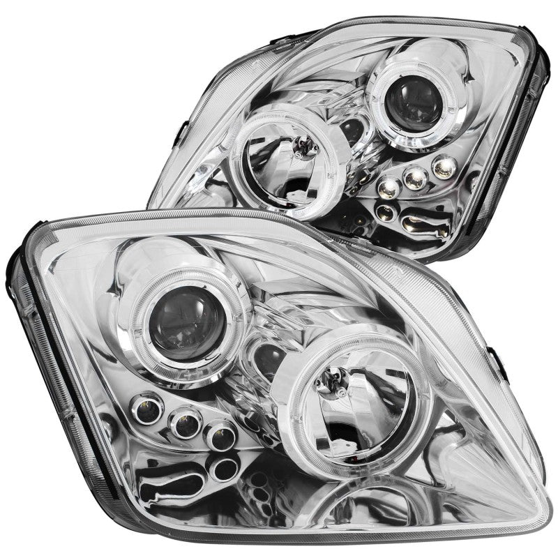 ANZO 1997-2001 Honda Prelude Projector Headlights w/ Halo Chrome w/ LED ANZO Headlights AXOPROS