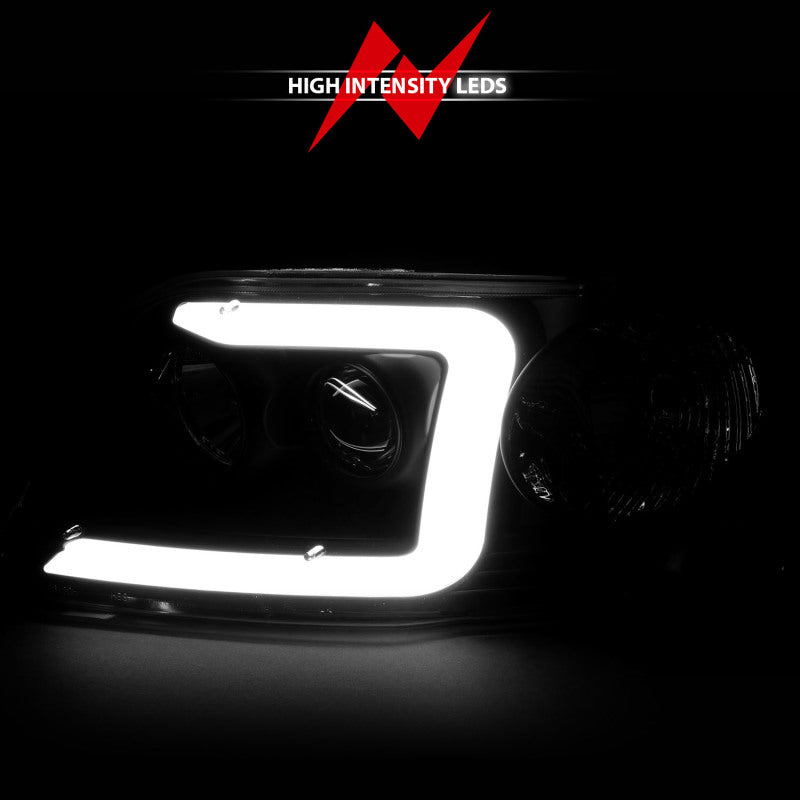 ANZO 1997-2003 Ford F-150 Projector Headlights w/ Light Bar Black Housing ANZO Headlights AXOPROS