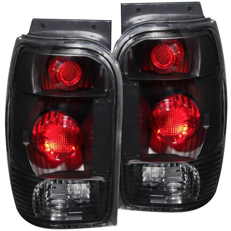 ANZO 1998-2001 Ford Explorer Taillights Black ANZO Tail Lights  AXOPROS