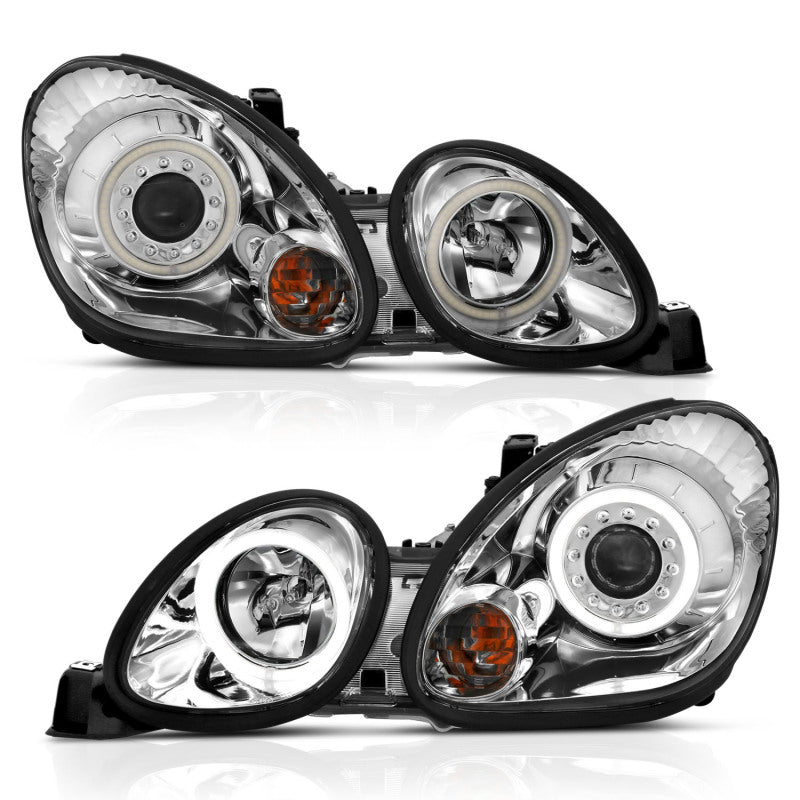 ANZO 1998-2005 Lexus Gs300 Projector Headlights w/ Halo Chrome ANZO Headlights AXOPROS