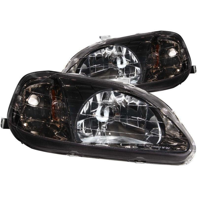 ANZO 1999-2000 Honda Civic Crystal Headlights Gun-Metal Gray ANZO Headlights AXOPROS