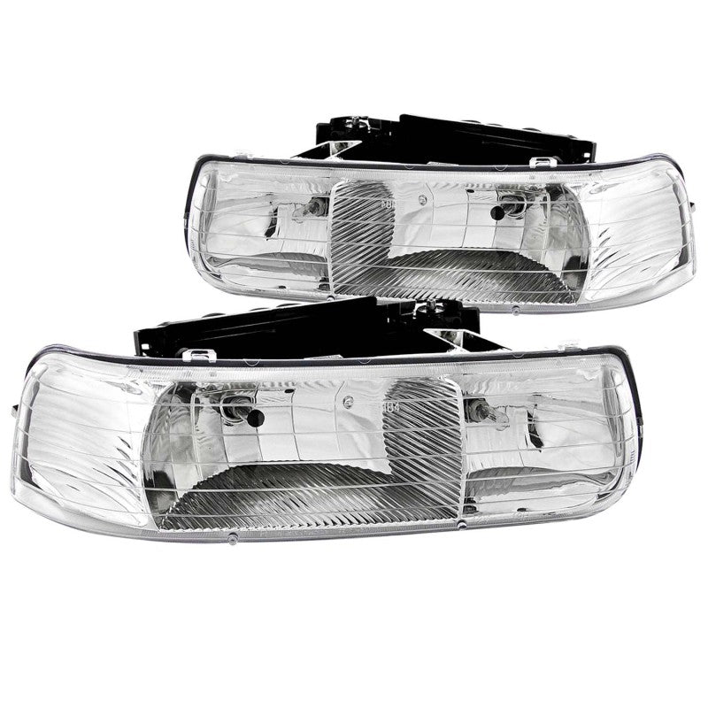 ANZO 1999-2002 Chevrolet Silverado 1500 Crystal Headlights Chrome ANZO Headlights AXOPROS