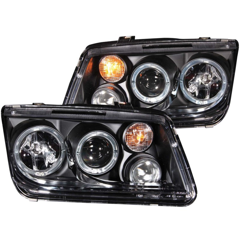 ANZO 1999-2005 Volkswagen Jetta Projector Headlights w/ Halo Black (CCFL) ANZO Headlights AXOPROS