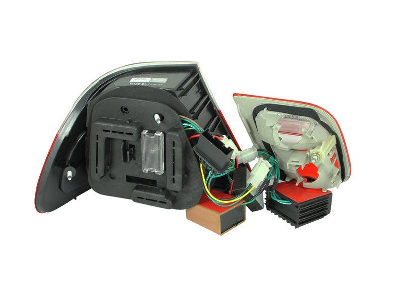 ANZO 2000-2003 BMW 3 Series E46 LED Taillights Red/Clear ANZO Tail Lights AXOPROS