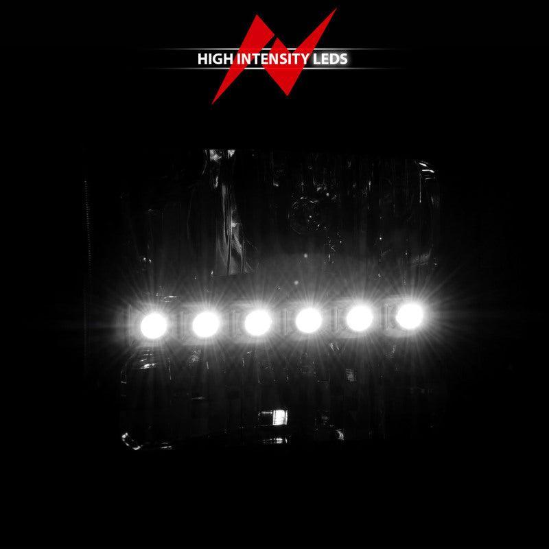 ANZO 2000-2004 Ford Excursion Crystal Headlights Black w/ LED 1pc ANZO Headlights AXOPROS