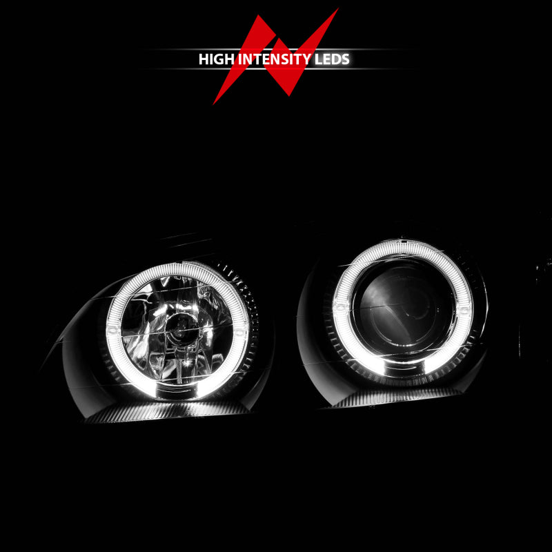 ANZO 2000-2004 Infiniti I30 Projector Headlights w/ Halo Black ANZO Headlights AXOPROS