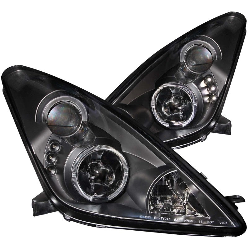 ANZO 2000-2005 Toyota Celica Projector Headlights w/ Halo Black ANZO Headlights AXOPROS