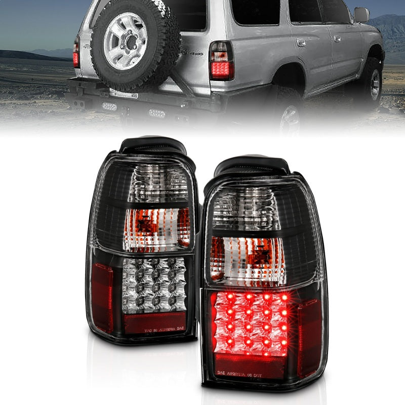 ANZO 2001-2002 Toyota 4 Runner LED Taillights Black ANZO Tail Lights AXOPROS