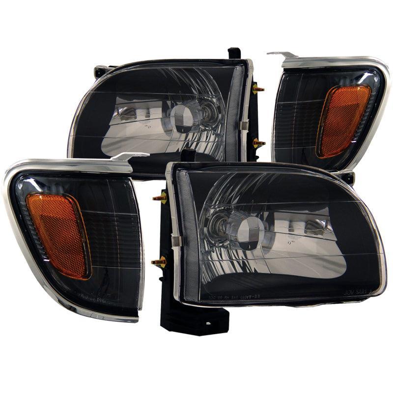 ANZO 2001-2004 Toyota Tacoma Crystal Headlights Black ANZO Headlights AXOPROS