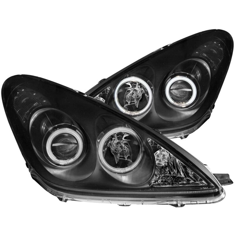 ANZO 2002-2003 Lexus Es300 Projector Headlights w/ Halo Black ANZO Headlights AXOPROS