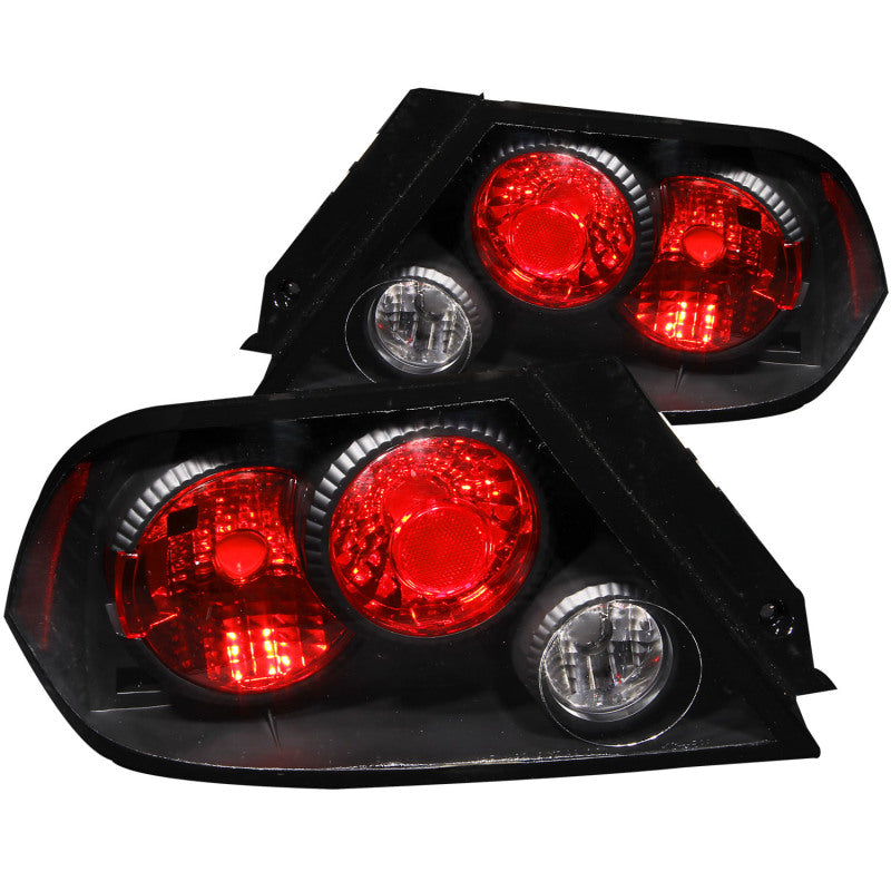 ANZO 2002-2003 Mitsubishi Lancer Taillights Black ANZO Tail Lights AXOPROS