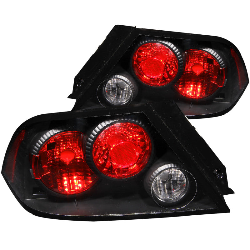 ANZO 2002-2003 Mitsubishi Lancer Taillights Black ANZO Tail Lights AXOPROS