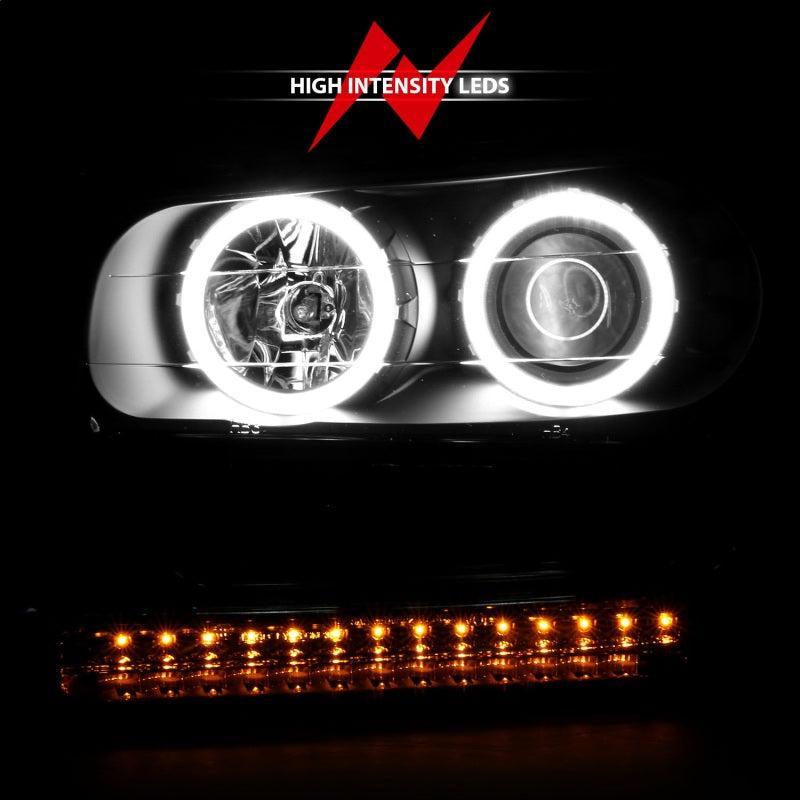 ANZO 2002-2009 Chevrolet Trailblazer Projector Headlights w/ Halo Black ANZO Headlights AXOPROS