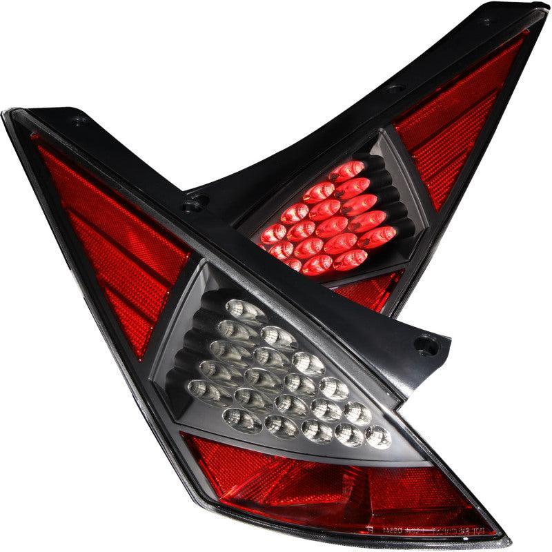 ANZO 2003-2005 Nissan 350Z LED Taillights Black ANZO Tail Lights AXOPROS