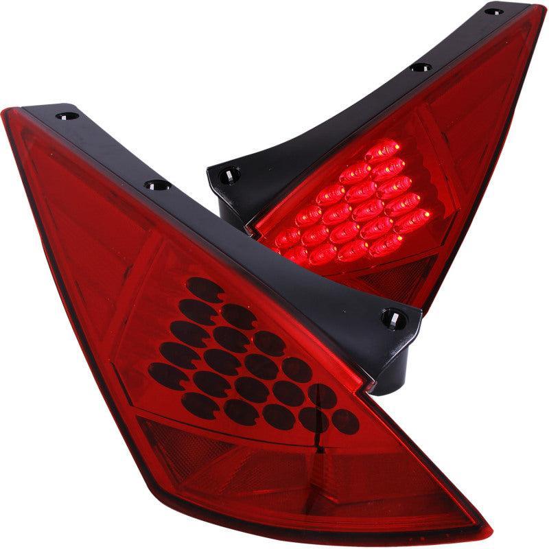 ANZO 2003-2005 Nissan 350Z LED Taillights Red ANZO Tail Lights AXOPROS