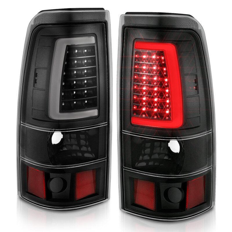 ANZO 2003-2006 Chevy Silverado 1500 LED Taillights Plank Style Black w/Clear Lens ANZO Tail Lights  AXOPROS