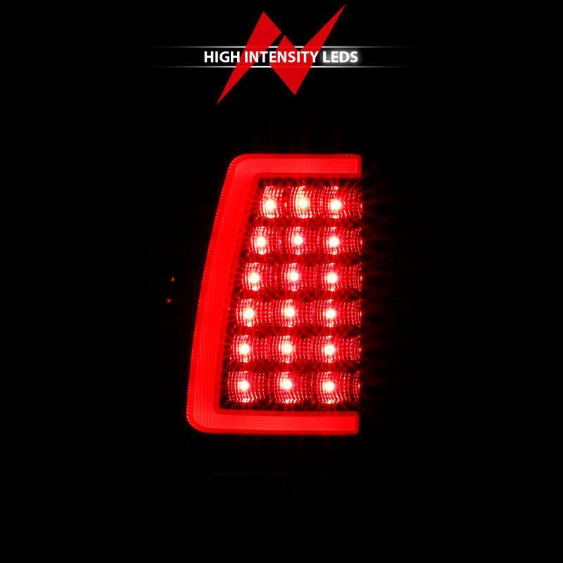 ANZO 2003-2006 Chevy Silverado 1500 LED Taillights Plank Style Black w/Clear Lens ANZO Tail Lights  AXOPROS