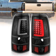ANZO 2003-2006 Chevy Silverado 1500 LED Taillights Plank Style Black w/Clear Lens ANZO Tail Lights  AXOPROS