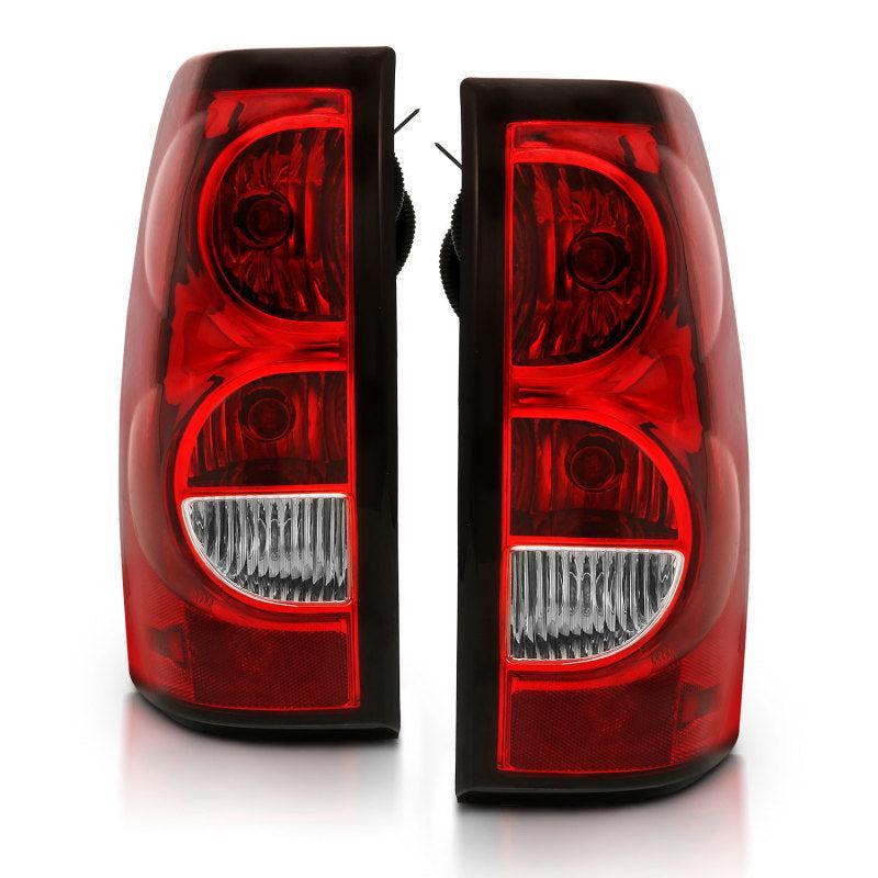 ANZO 2004-2007 Chevy Silverado Taillight Red/Clear Lens w/Black Trim (OE Replacement) ANZO Tail Lights  AXOPROS