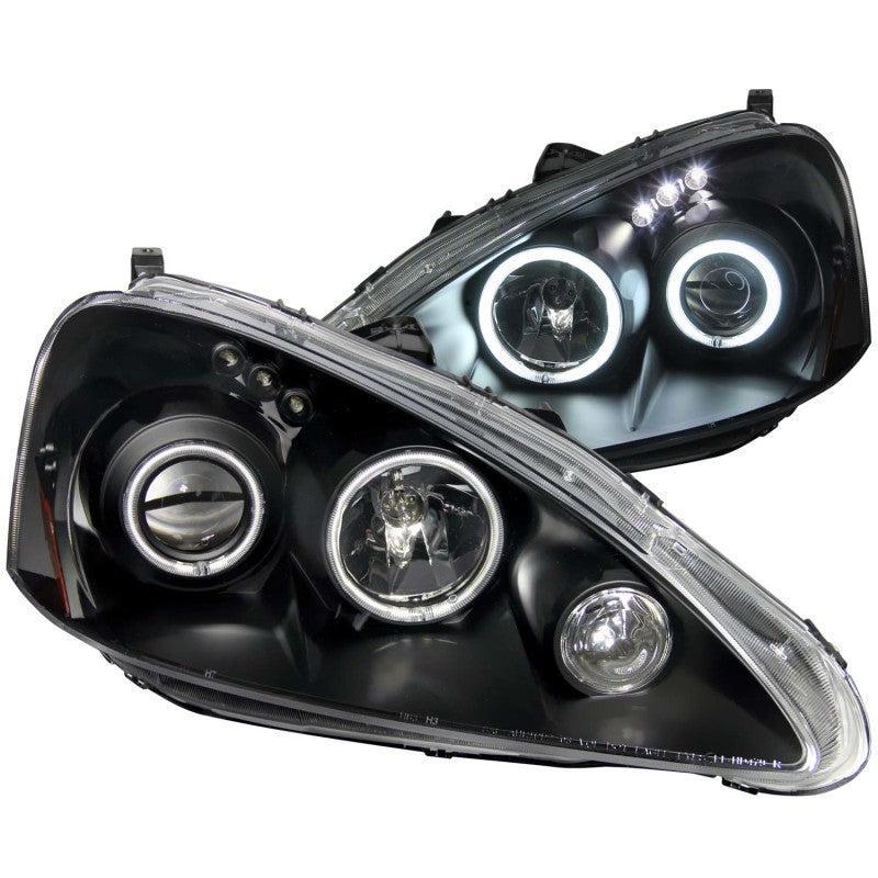 ANZO 2005-2006 Acura Rsx Projector Headlights w/ Halo Black ANZO Headlights AXOPROS