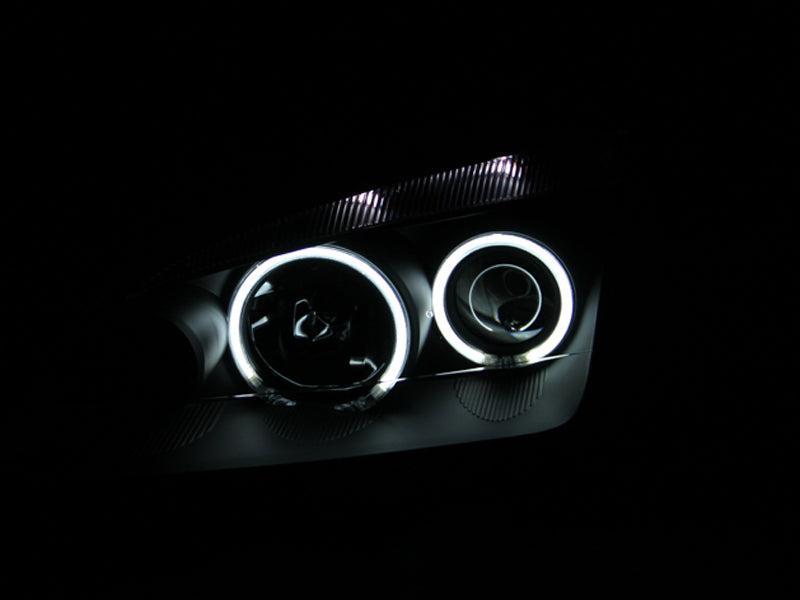 ANZO 2005-2007 Ford Focus Projector Headlights w/ Halo Black ANZO Headlights AXOPROS