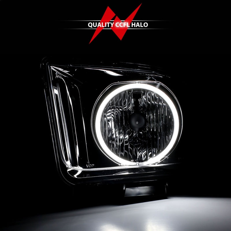 ANZO 2005-2009 Ford Mustang Crystal Headlights w/ Halo Black (CCFL) ANZO Headlights AXOPROS