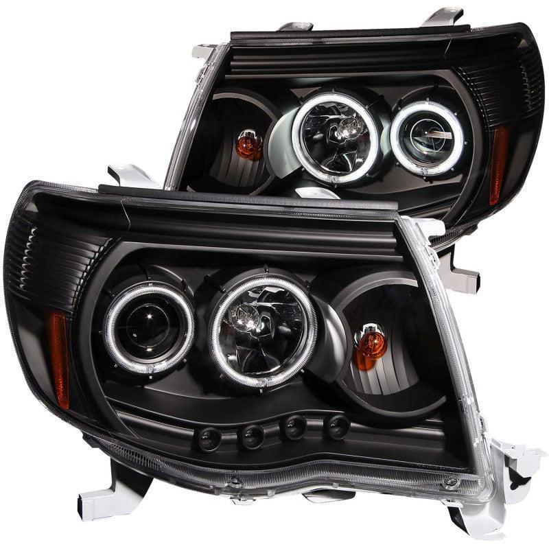 ANZO 2005-2011 Toyota Tacoma Projector Headlights w/ Halo Black ANZO Headlights AXOPROS