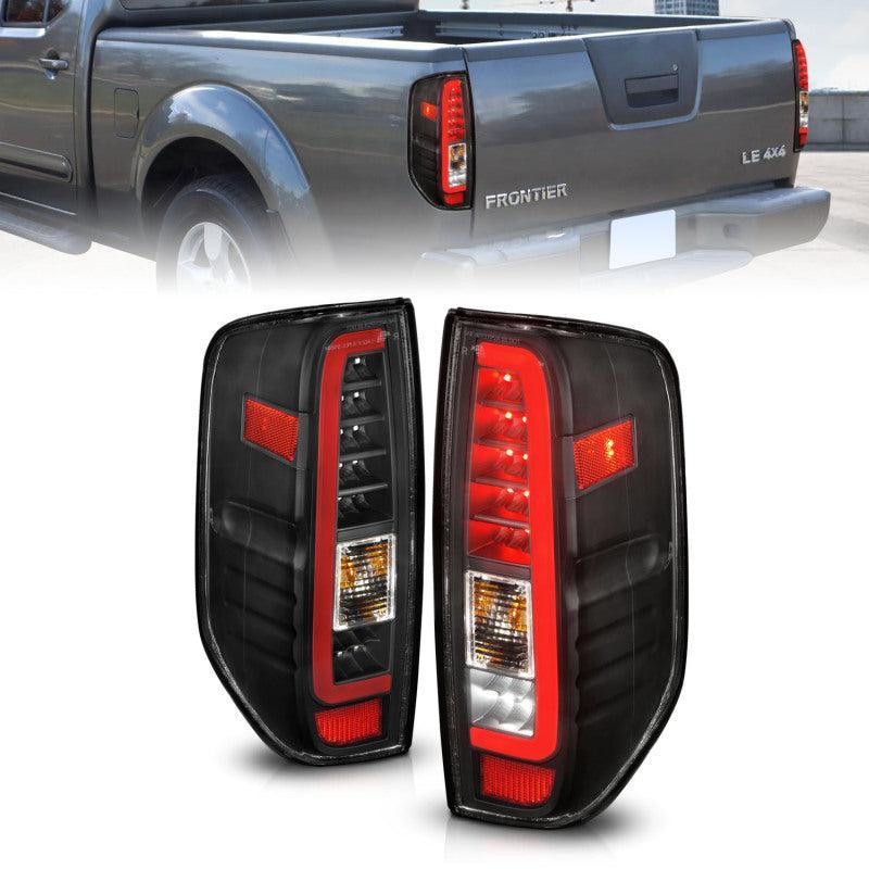 ANZO 2005-2021 Nissan Frontier LED Taillights Black Housing/Clear Lens ANZO Tail Lights AXOPROS