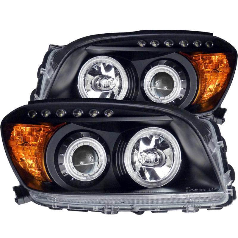 ANZO 2006-2008 Toyota Rav4 Projector Headlights w/ Halo Black ANZO Headlights AXOPROS