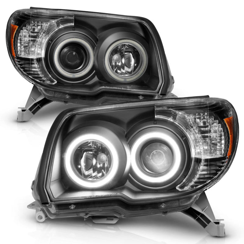 ANZO 2006-2009 Toyota 4Runner Projector Headlights w/ Halo Black ANZO Headlights AXOPROS