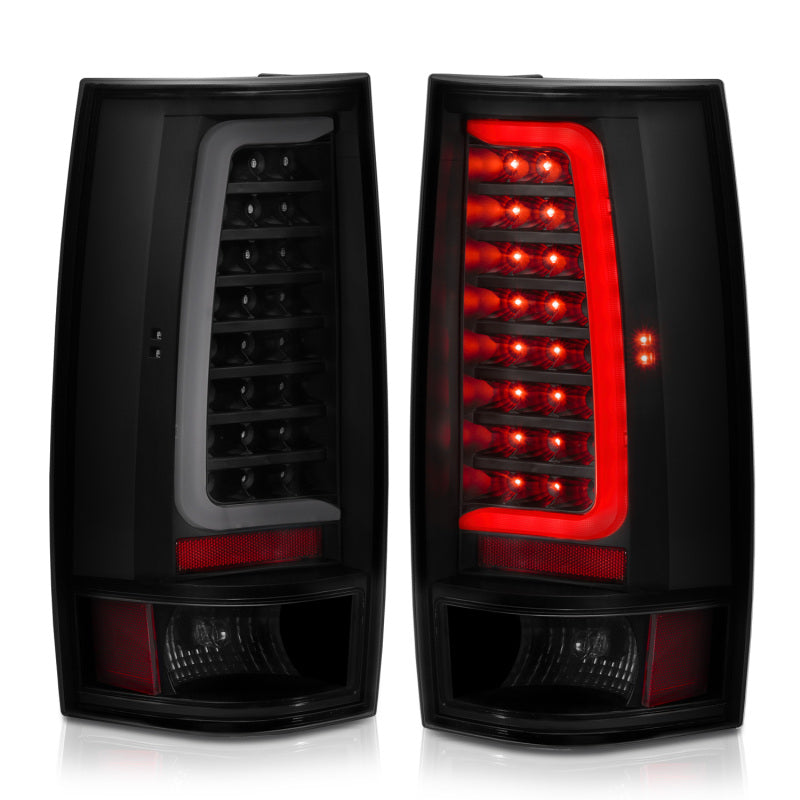 ANZO 2007-2014 Chevy Tahoe LED Taillight Plank Style Black w/Smoke Lens ANZO Tail Lights AXOPROS