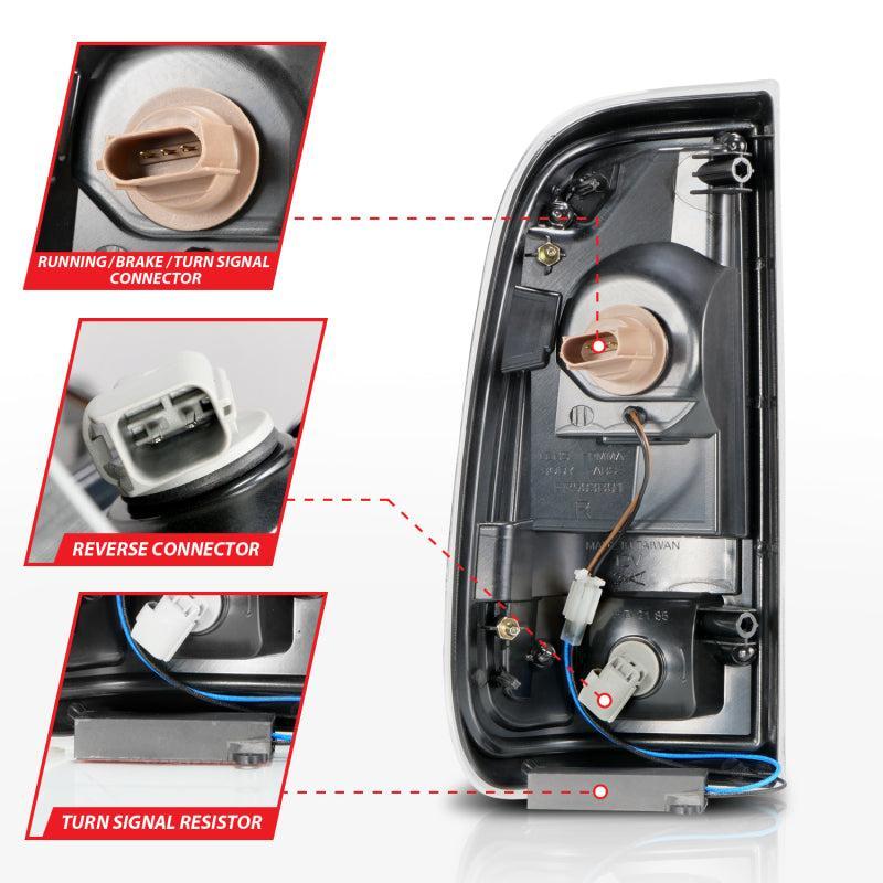 ANZO 2008-2016 Ford  F-250  LED Tail w/ Lights Bar Black Housing Smoke Lens ANZO Headlights  AXOPROS