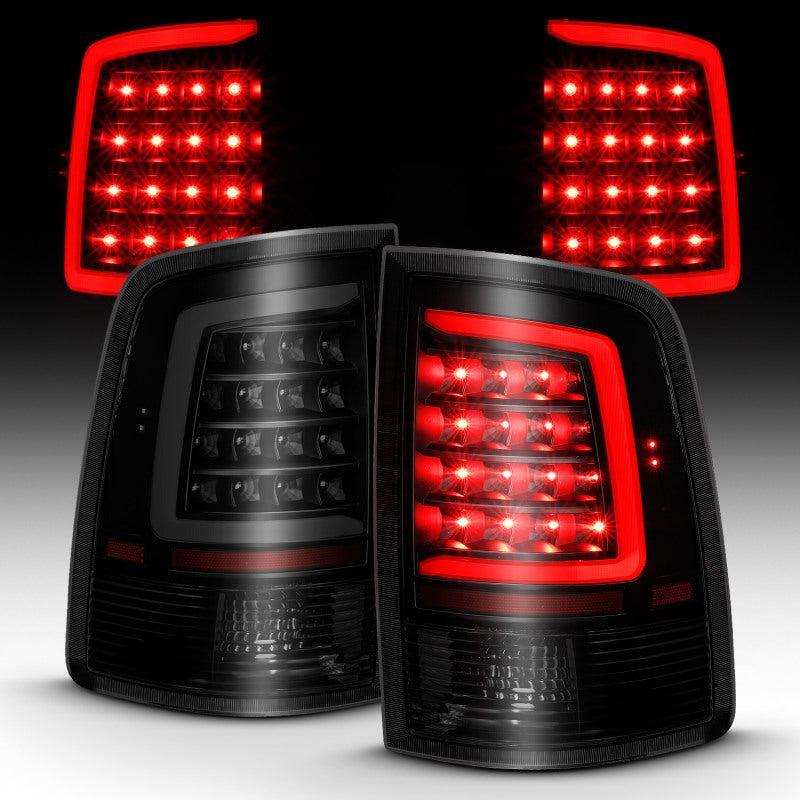 ANZO 2009-2018 Dodge Ram 1500 LED Taillight Plank Style Black w/Smoke Lens ANZO Tail Lights  AXOPROS