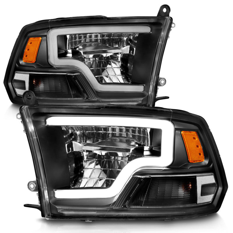 ANZO 2009-2020 Dodge Ram 1500 Full LED Square Projector Headlights w/ Chrome Housing Black Amber ANZO Headlights AXOPROS