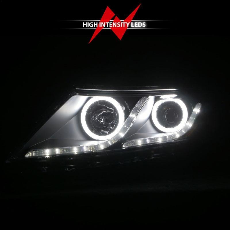 ANZO 2011-2013 Kia Optima Projector Headlights w/ Halo Black (CCFL) ANZO Headlights AXOPROS