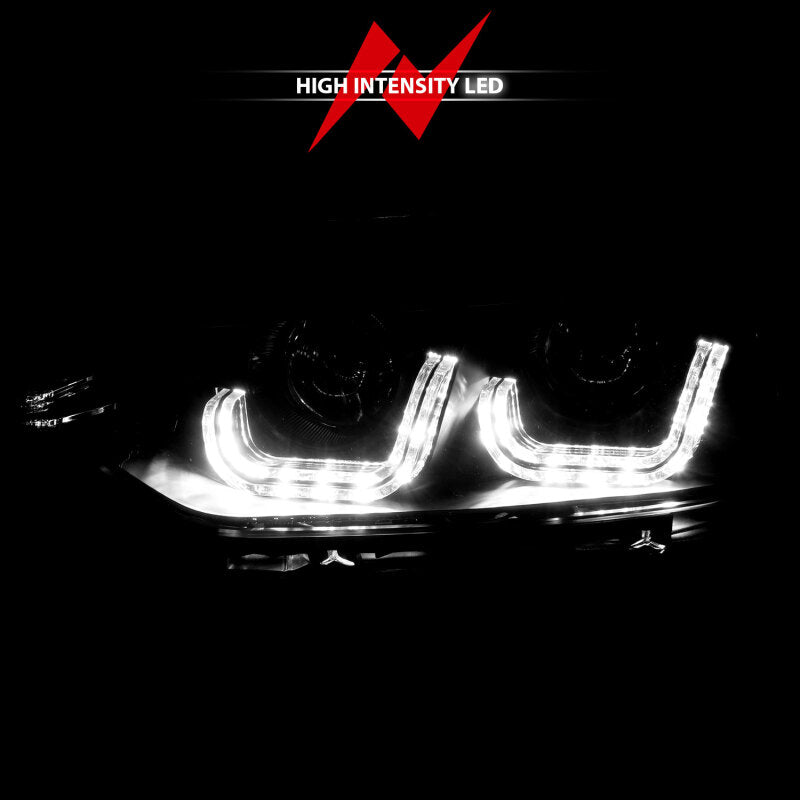 ANZO 2012-2015 BMW 3 Series Projector Headlights w/ U-Bar Black ANZO Headlights AXOPROS