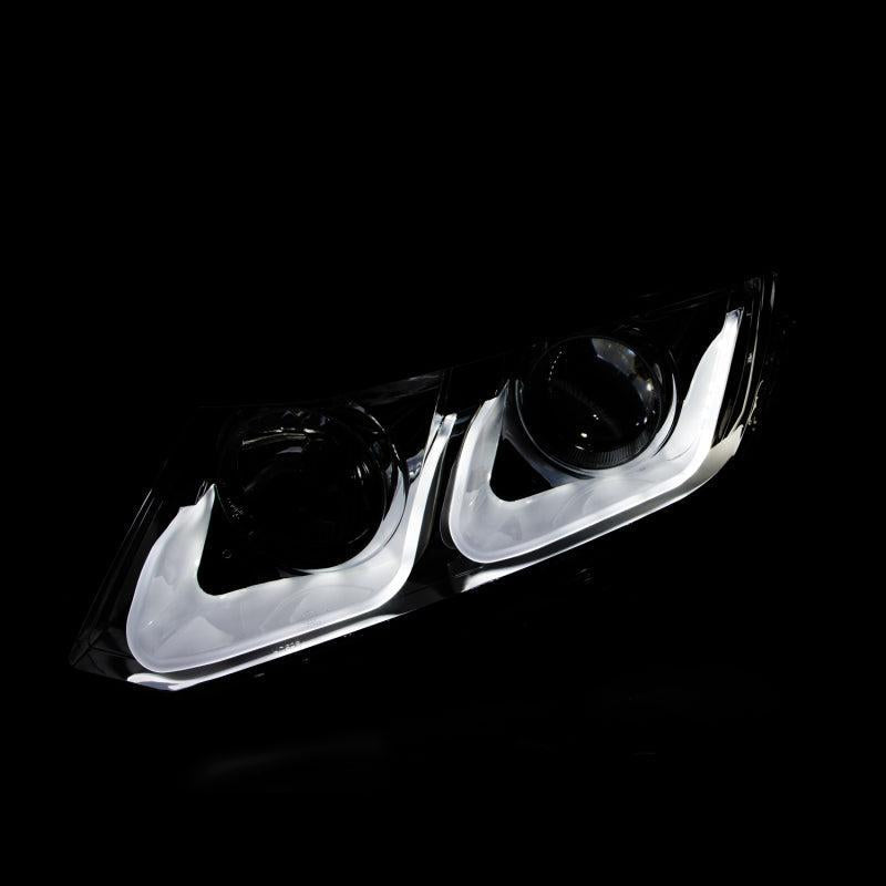 ANZO 2012-2015 Honda Civic Projector Headlights w/ U-Bar Black ANZO Headlights AXOPROS