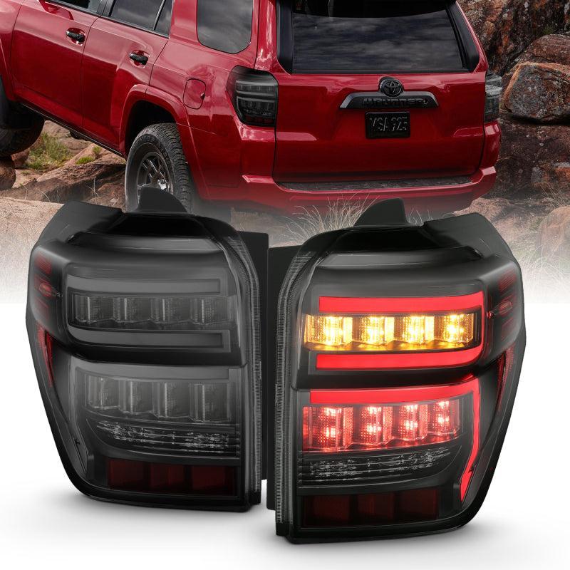 ANZO 2014-2020 Toyota 4Runner T.L Black Housing Smoke Lens Red Light Bar W/Sequential ANZO Tail Lights  AXOPROS