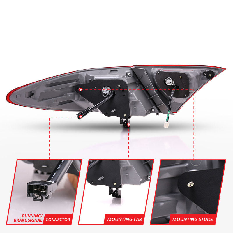 ANZO 2015-2016 Toyota Camry LED Taillights Smoke ANZO Tail Lights  AXOPROS