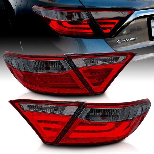 ANZO 2015-2016 Toyota Camry LED Taillights Smoke ANZO Tail Lights  AXOPROS