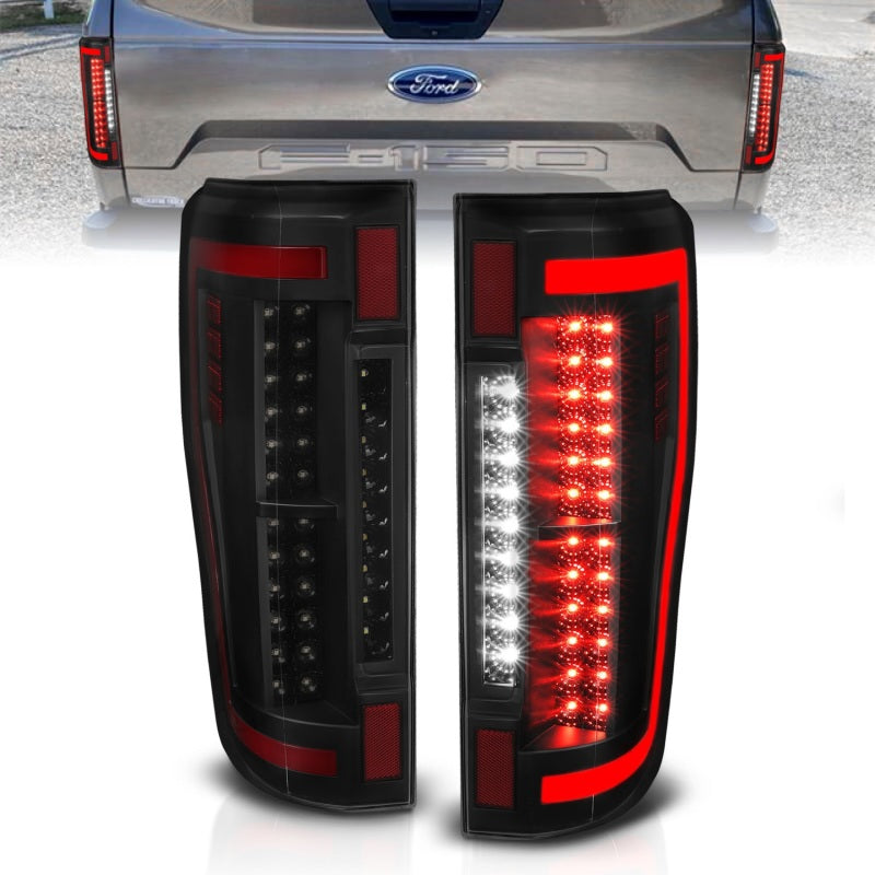 ANZO 2017+ Ford F-250 LED Taillights - Black/Smoke ANZO Tail Lights  AXOPROS